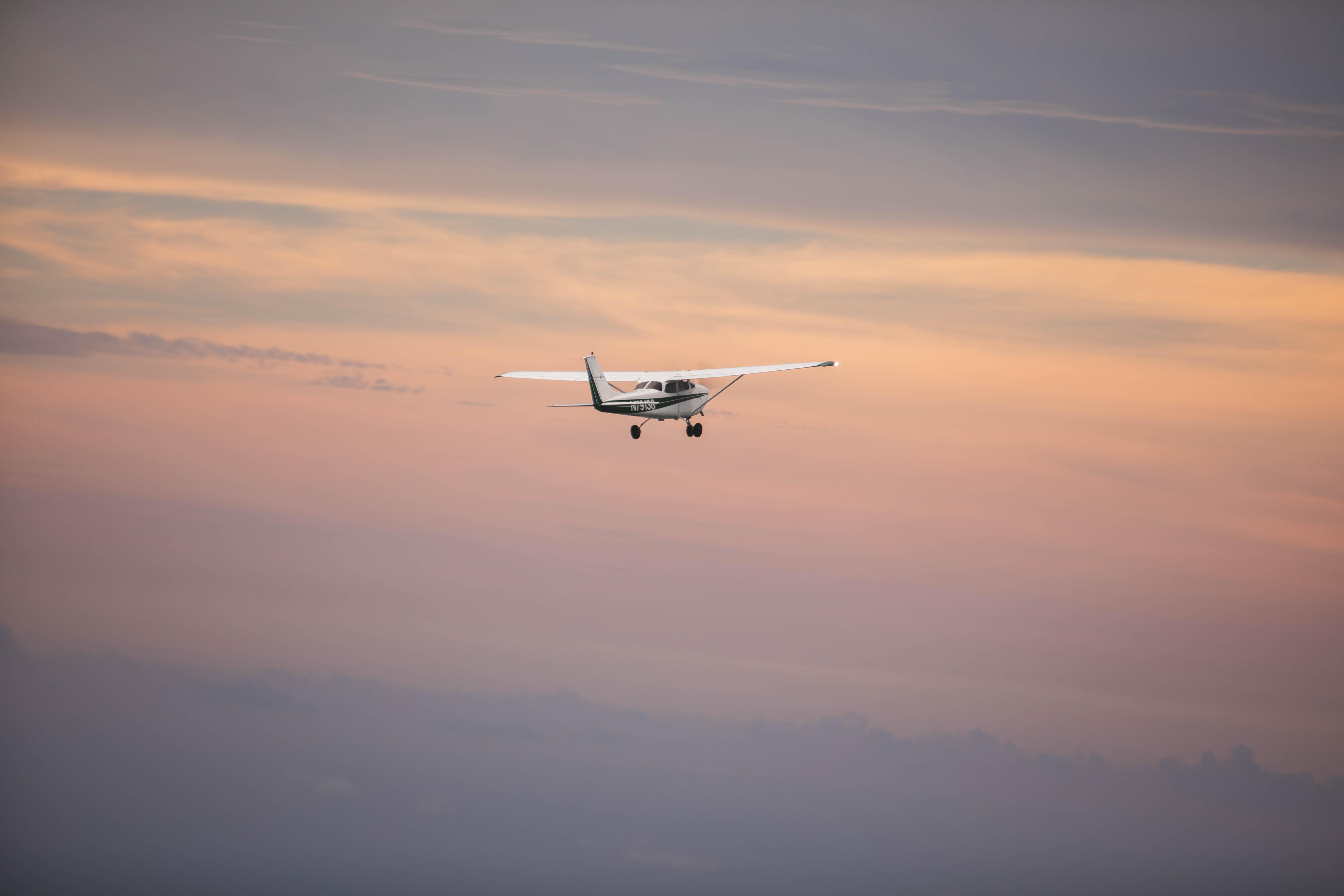 Cessna 172 flying over St Simons Island